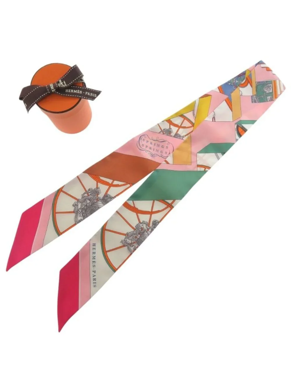 Hermes Twilly Spring Scarf Silk Multicolor